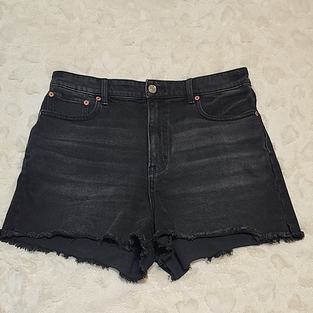 American Eagle Black Jean Shorts, Size 10